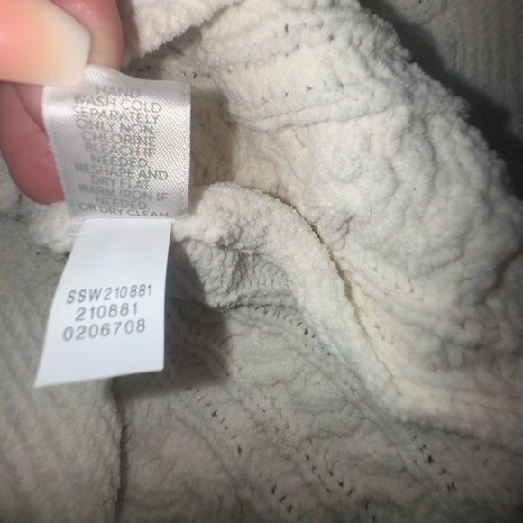 NWT J.Jill Chenille Cable Knit Sweater Pullover Cozy Fall Sweater in Bone S - Picture 12 of 13